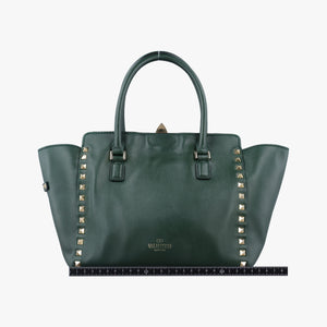 Vintage Valentino Rockstud Green Leather  shoulderbag | stylenewstar