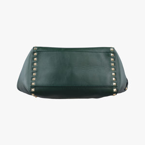 Vintage Valentino Rockstud Green Leather  shoulderbag | stylenewstar