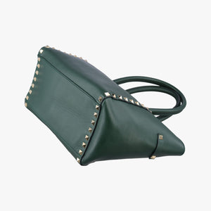 Vintage Valentino Rockstud Green Leather  shoulderbag | stylenewstar