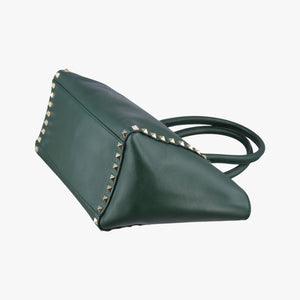 Vintage Valentino Rockstud Green Leather  shoulderbag | stylenewstar