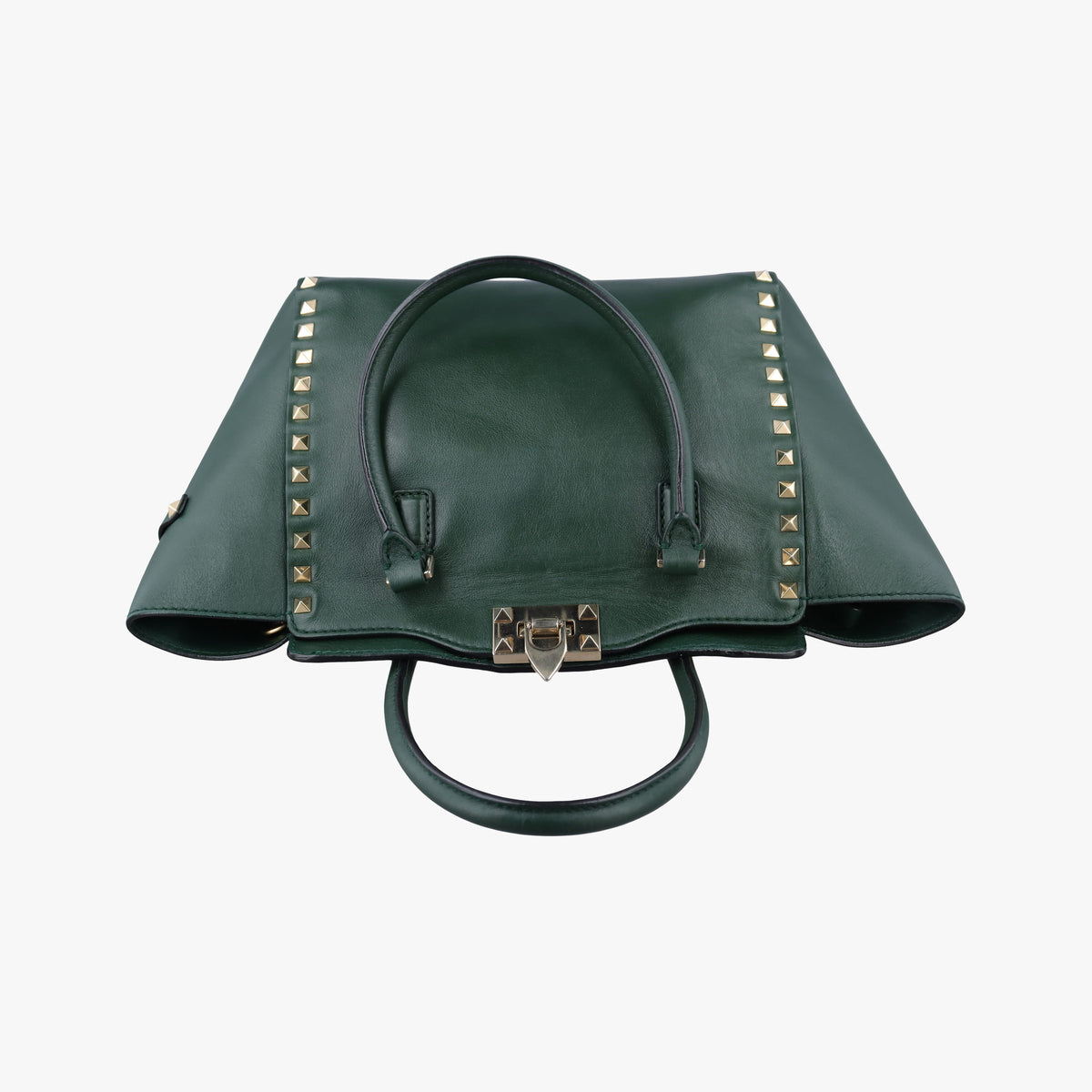 Vintage Valentino Rockstud Green Leather  shoulderbag | stylenewstar