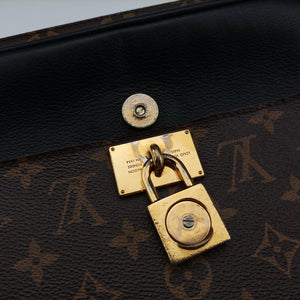Pre-owned Louis Vuitton MARIGNAN brown×black Monogram Canvas×calf leather M44259 shoulderbag | stylenewstar