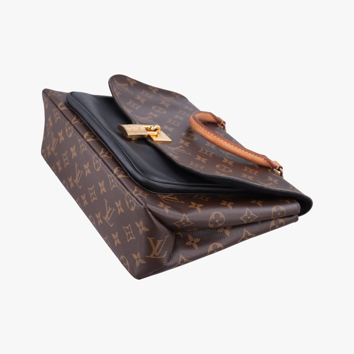 Pre-owned Louis Vuitton MARIGNAN brown×black Monogram Canvas×calf leather M44259 shoulderbag | stylenewstar