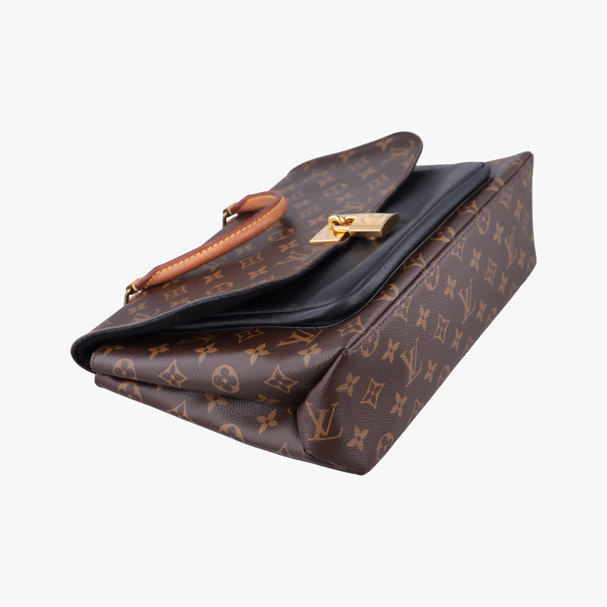 Pre-owned Louis Vuitton MARIGNAN brown×black Monogram Canvas×calf leather M44259 shoulderbag | stylenewstar
