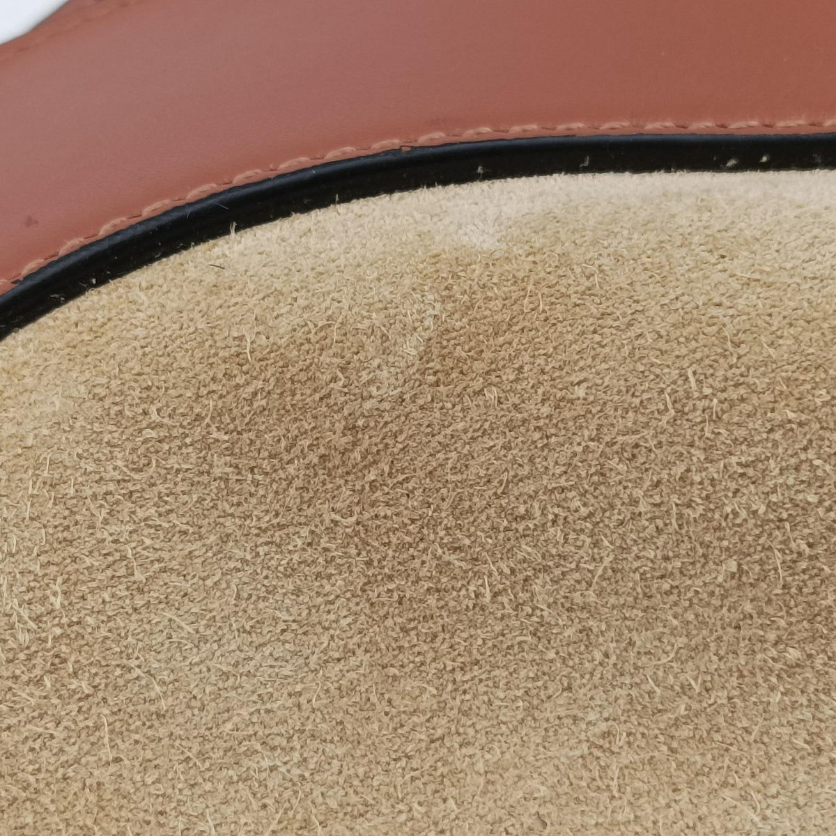 Pre-owned Loewe Horseshoe Brown x Beige Suede x Leather  shoulderbag | stylenewstar