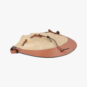 Pre-owned Loewe Horseshoe Brown x Beige Suede x Leather  shoulderbag | stylenewstar