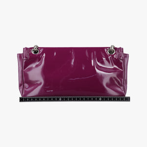 Pre-owned Chanel Chain Flap Purple Patent A46186 shoulderbag | stylenewstar