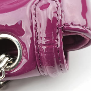 Pre-owned Chanel Chain Flap Purple Patent A46186 shoulderbag | stylenewstar