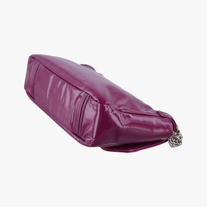 Pre-owned Chanel Chain Flap Purple Patent A46186 shoulderbag | stylenewstar