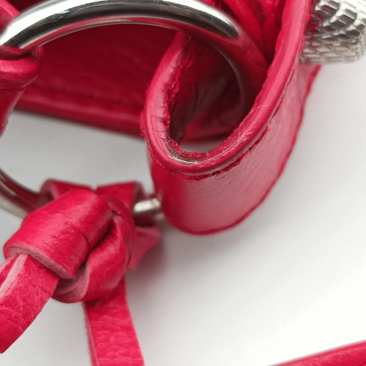 Pre-owned Balenciaga The Giant Hip Red lambskin  shoulderbag | stylenewstar