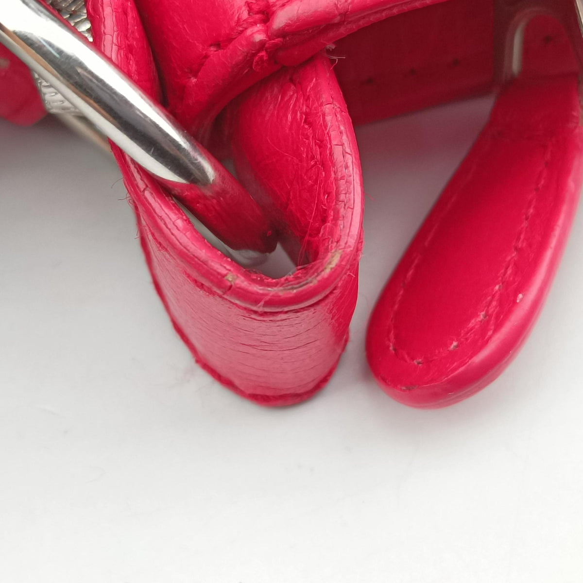 Pre-owned Balenciaga The Giant Hip Red lambskin  shoulderbag | stylenewstar
