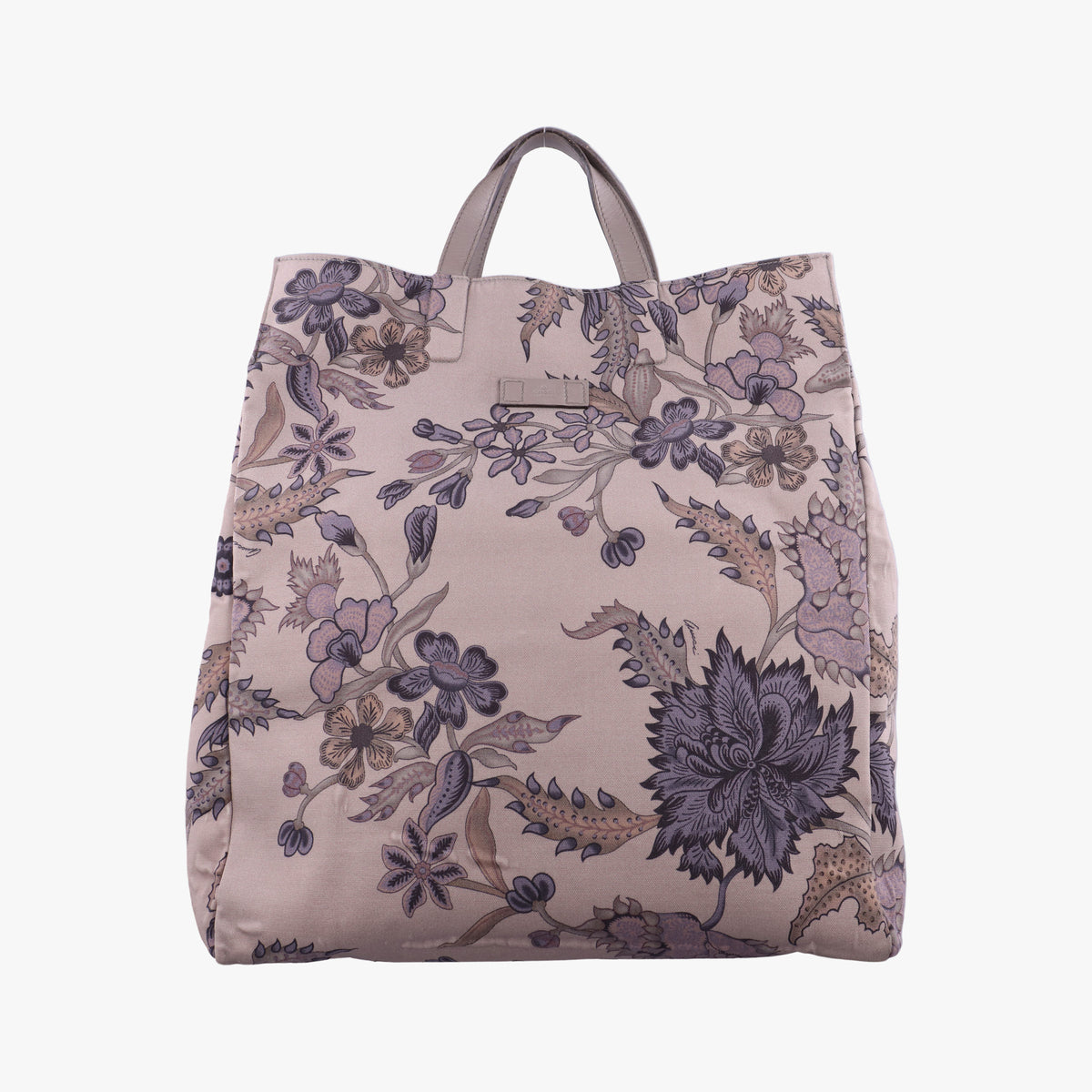 Pre-owned Gucci Floral Tote Purple canvas 341739 handbag | stylenewstar