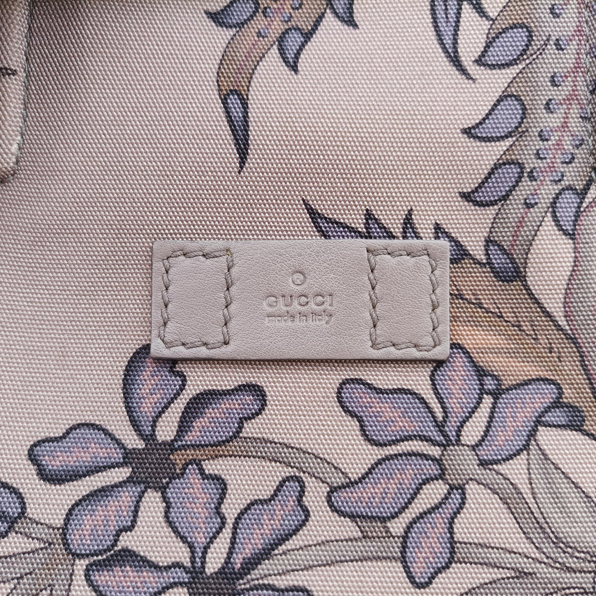 Pre-owned Gucci Floral Tote Purple canvas 341739 handbag | stylenewstar