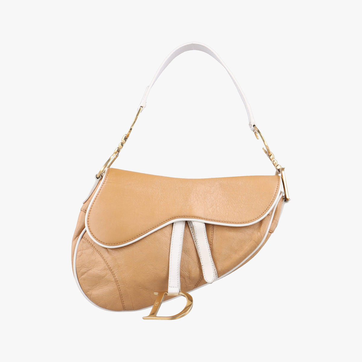 Pre-owned Christian Dior Saddle Beige Leather  handbag | stylenewstar