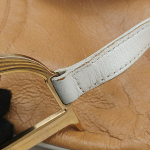 Pre-owned Christian Dior Saddle Beige Leather  handbag | stylenewstar