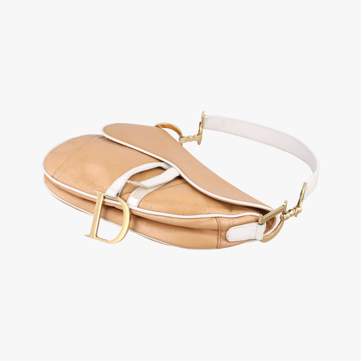 Pre-owned Christian Dior Saddle Beige Leather  handbag | stylenewstar