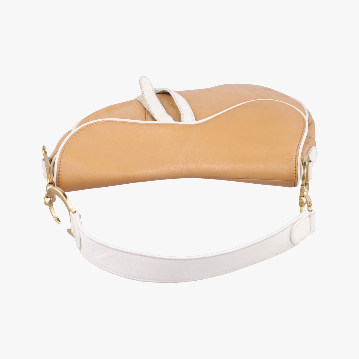 Pre-owned Christian Dior Saddle Beige Leather  handbag | stylenewstar