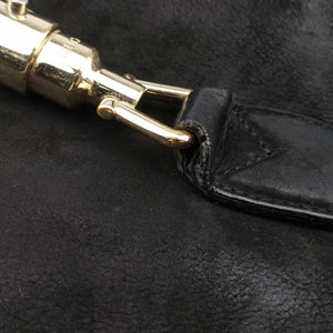 Pre-owned Gucci New Jackie Black Suede 277520 shoulderbag | stylenewstar