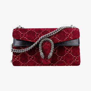 Pre-owned Gucci Dionysus Red velour 499623 shoulderbag | stylenewstar