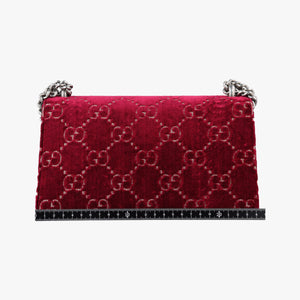 Pre-owned Gucci Dionysus Red velour 499623 shoulderbag | stylenewstar