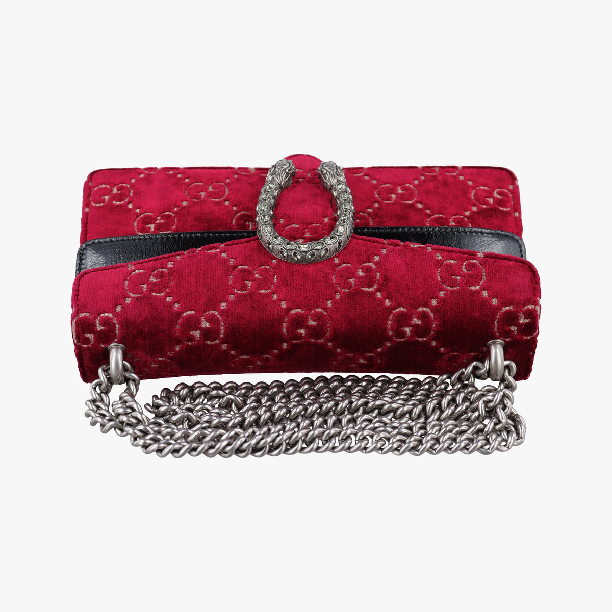 Pre-owned Gucci Dionysus Red velour 499623 shoulderbag | stylenewstar