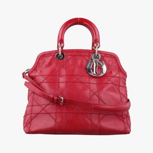 Pre-owned Christian Dior Granville Red lambskin  shoulderbag | stylenewstar
