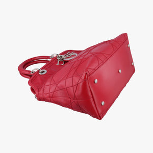Pre-owned Christian Dior Granville Red lambskin  shoulderbag | stylenewstar