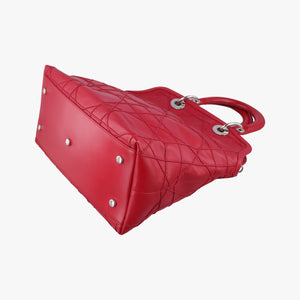 Pre-owned Christian Dior Granville Red lambskin  shoulderbag | stylenewstar