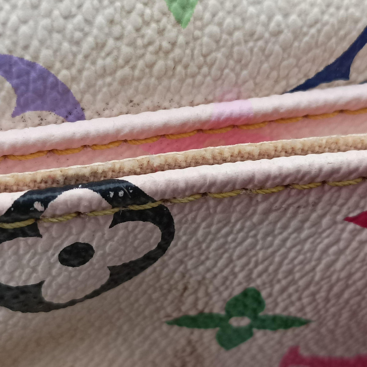 Secondhand Louis Vuitton Petit Noe white Monogram Multicolor M42229 shoulderbag | stylenewstar