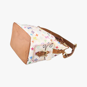 Secondhand Louis Vuitton Petit Noe white Monogram Multicolor M42229 shoulderbag | stylenewstar