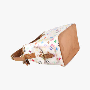 Secondhand Louis Vuitton Petit Noe white Monogram Multicolor M42229 shoulderbag | stylenewstar