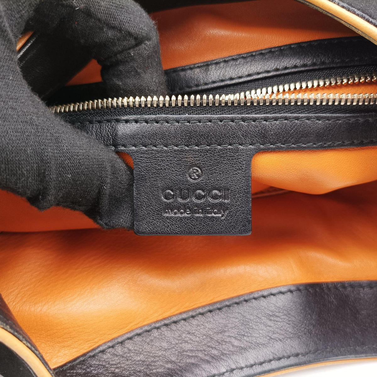 Pre-owned Gucci Jackie Flora Hobo Black Suede 277520 shoulderbag | stylenewstar