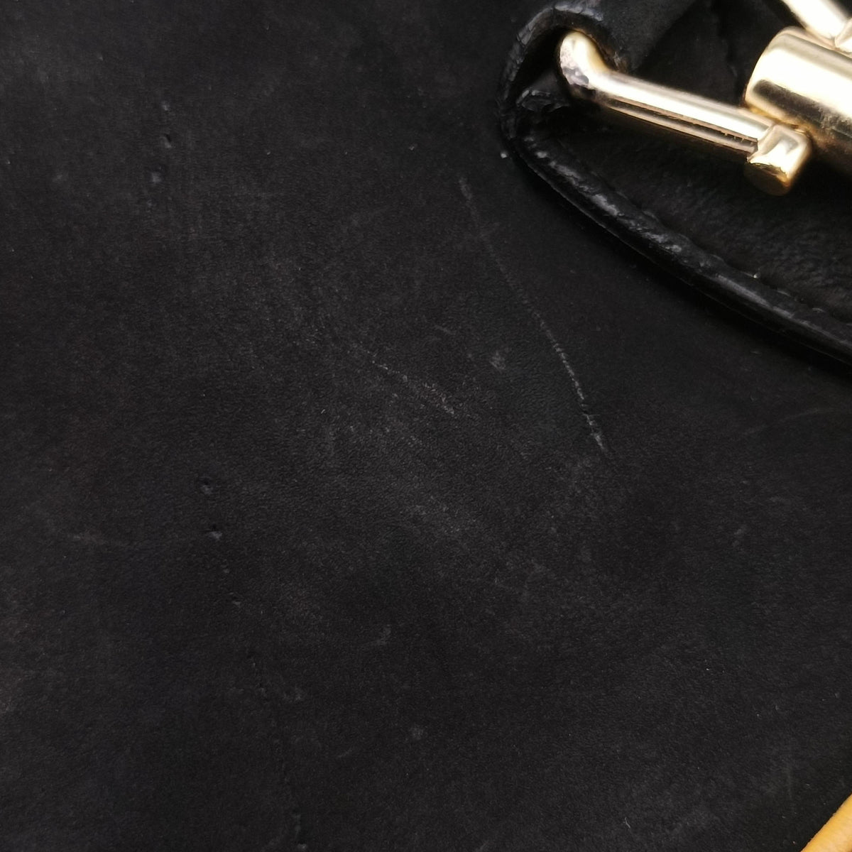 Pre-owned Gucci Jackie Flora Hobo Black Suede 277520 shoulderbag | stylenewstar