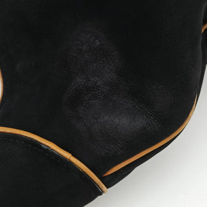 Pre-owned Gucci Jackie Flora Hobo Black Suede 277520 shoulderbag | stylenewstar