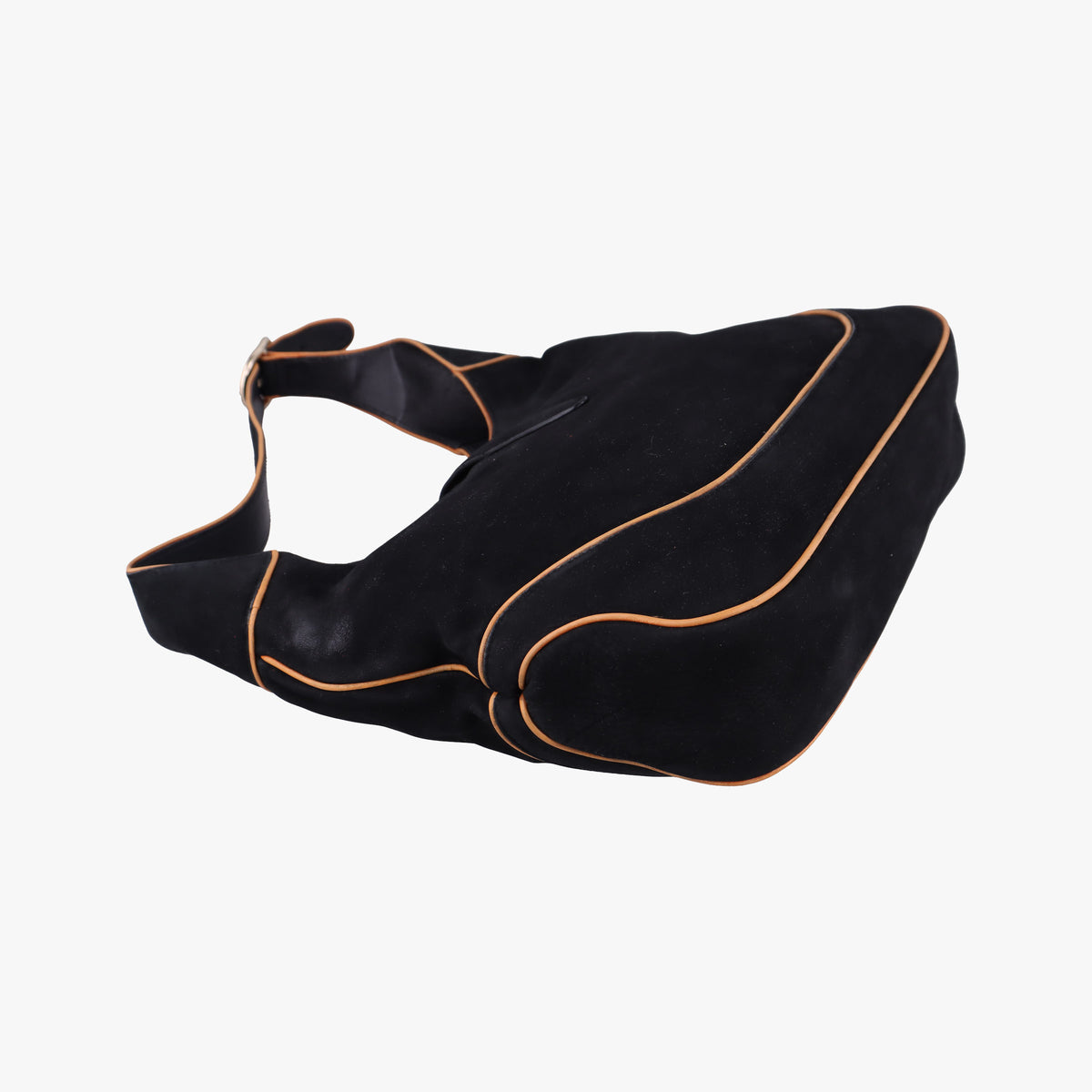 Pre-owned Gucci Jackie Flora Hobo Black Suede 277520 shoulderbag | stylenewstar