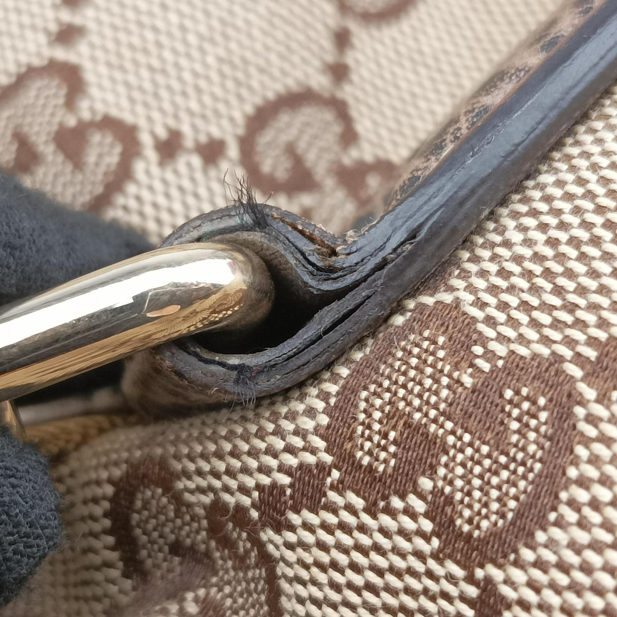 Secondhand Gucci New Jackie Beige x Brown canvas×leather 218491 shoulderbag | stylenewstar