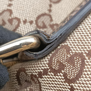 Secondhand Gucci New Jackie Beige x Brown canvas×leather 218491 shoulderbag | stylenewstar