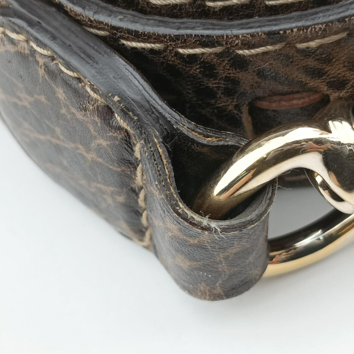 Secondhand Gucci New Jackie Beige x Brown canvas×leather 218491 shoulderbag | stylenewstar