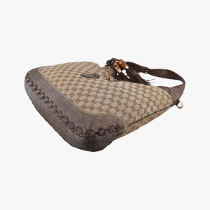 Secondhand Gucci New Jackie Beige x Brown canvas×leather 218491 shoulderbag | stylenewstar