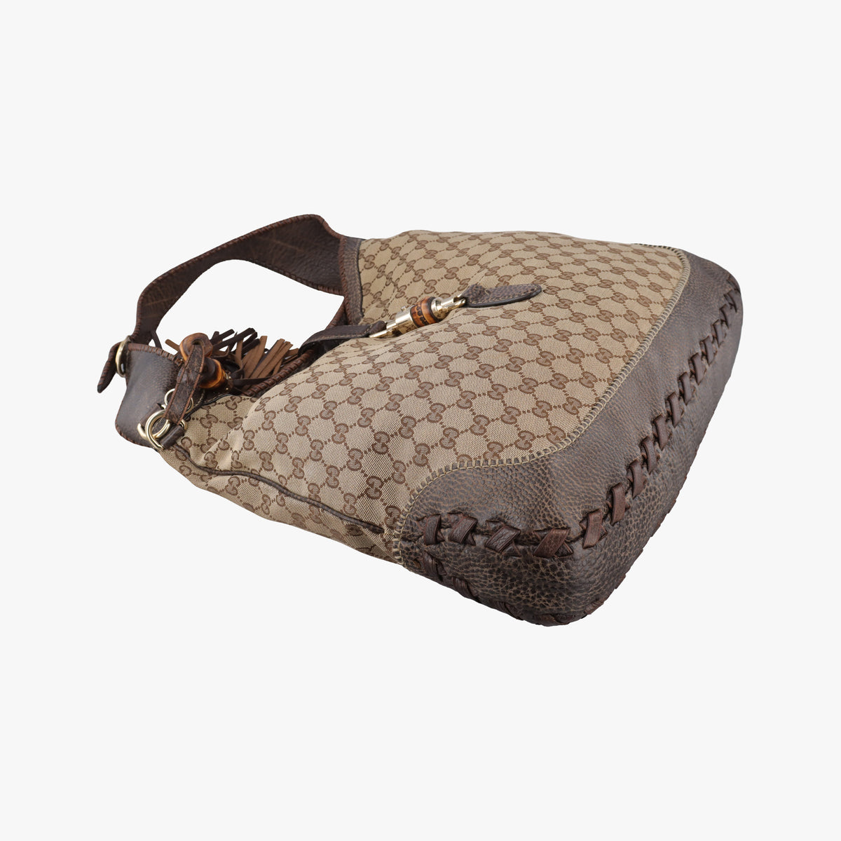 Secondhand Gucci New Jackie Beige x Brown canvas×leather 218491 shoulderbag | stylenewstar