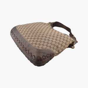 Secondhand Gucci New Jackie Beige x Brown canvas×leather 218491 shoulderbag | stylenewstar