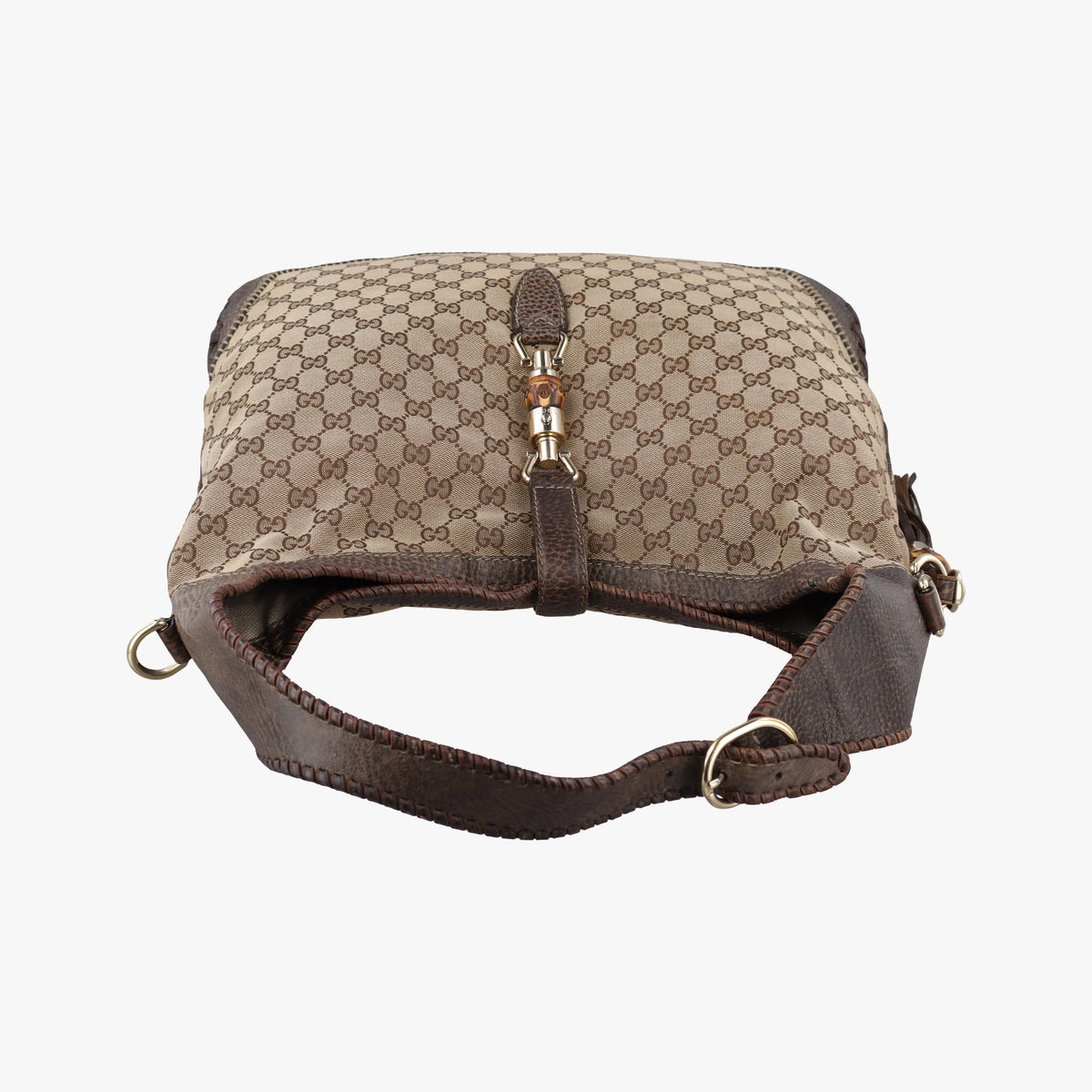 Secondhand Gucci New Jackie Beige x Brown canvas×leather 218491 shoulderbag | stylenewstar