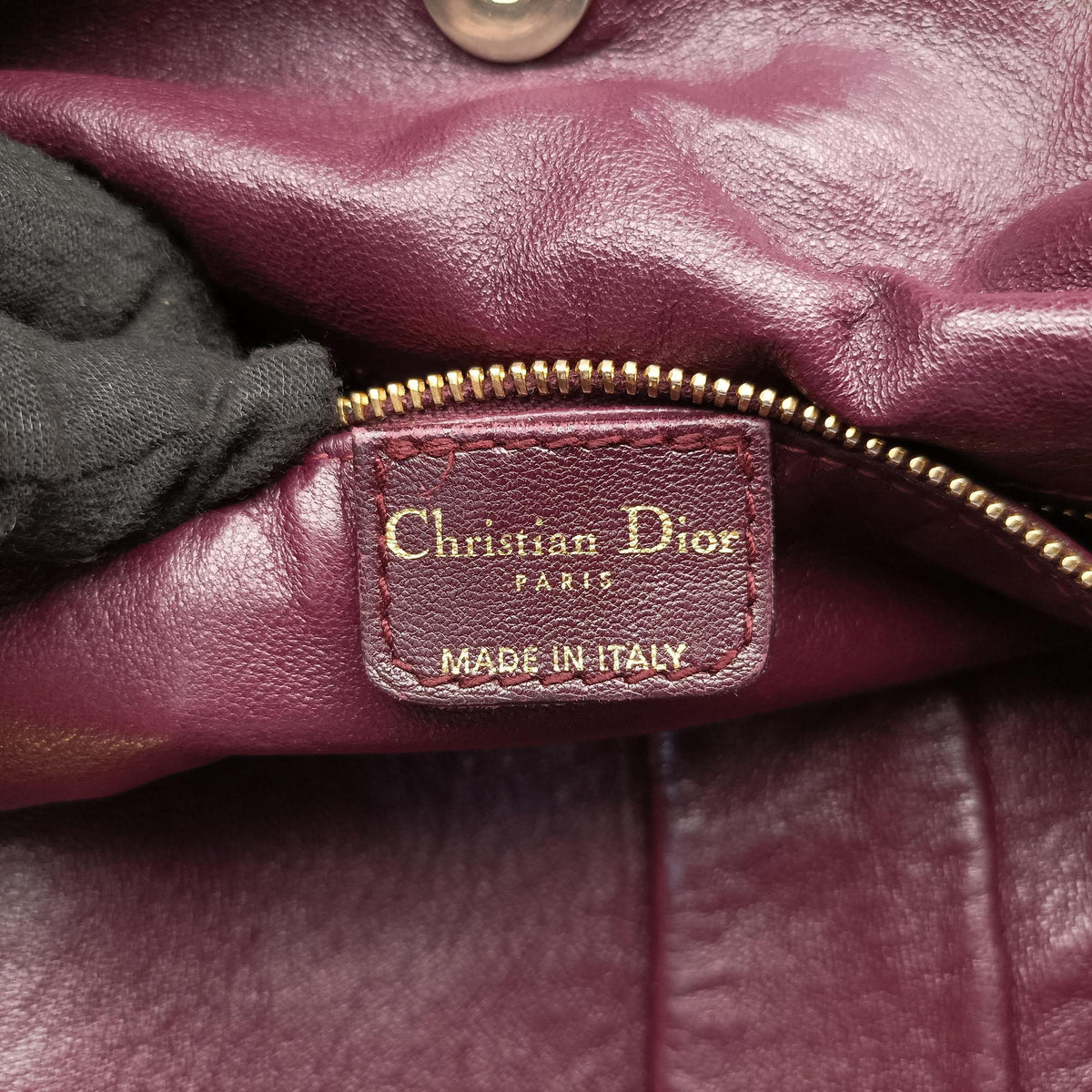 Secondhand Christian Dior Soft Lady Dior Intrecciato Tote Burgundy lambskin  handbag | stylenewstar