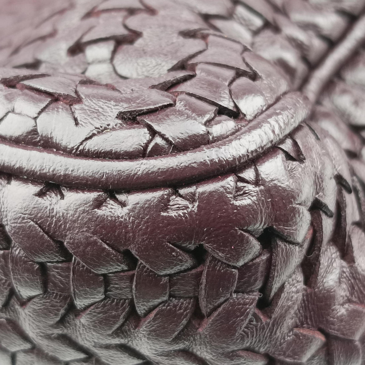 Secondhand Christian Dior Soft Lady Dior Intrecciato Tote Burgundy lambskin  handbag | stylenewstar