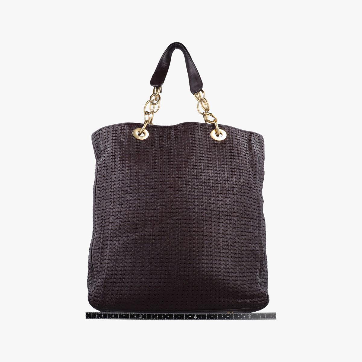 Secondhand Christian Dior Soft Lady Dior Intrecciato Tote Burgundy lambskin  handbag | stylenewstar