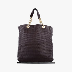 Secondhand Christian Dior Soft Lady Dior Intrecciato Tote Burgundy lambskin  handbag | stylenewstar