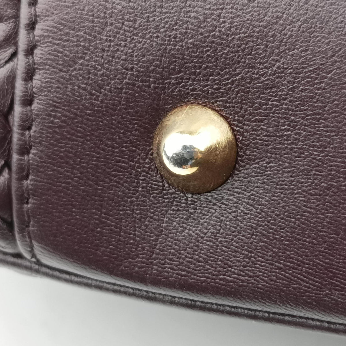 Secondhand Christian Dior Soft Lady Dior Intrecciato Tote Burgundy lambskin  handbag | stylenewstar