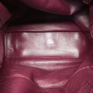 Secondhand Christian Dior Soft Lady Dior Intrecciato Tote Burgundy lambskin  handbag | stylenewstar