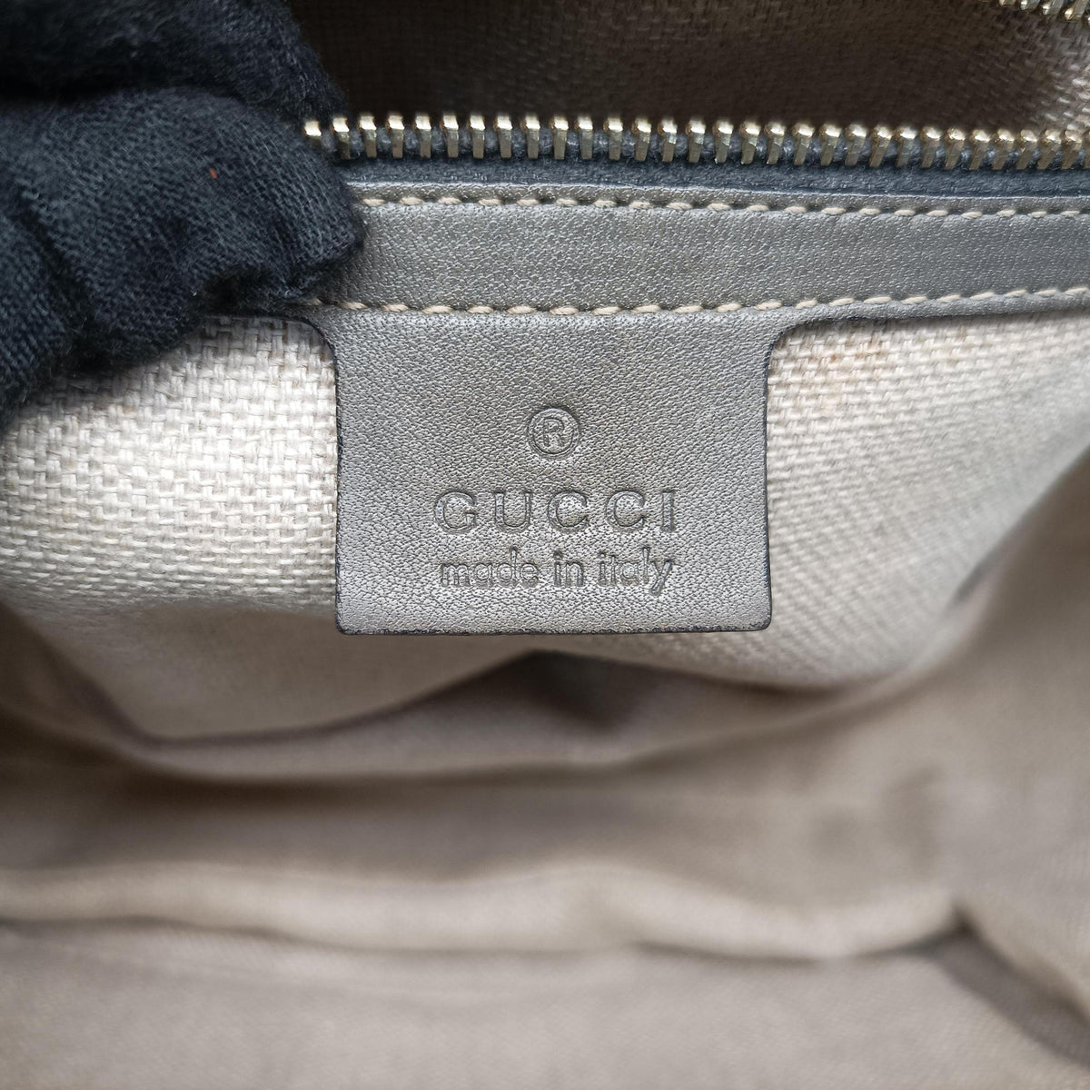 Pre-owned Gucci New Bamboo Gray leather 224964 shoulderbag | stylenewstar