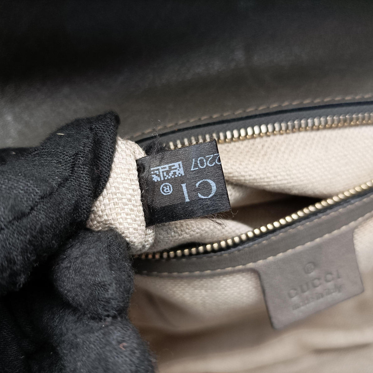 Pre-owned Gucci New Bamboo Gray leather 224964 shoulderbag | stylenewstar